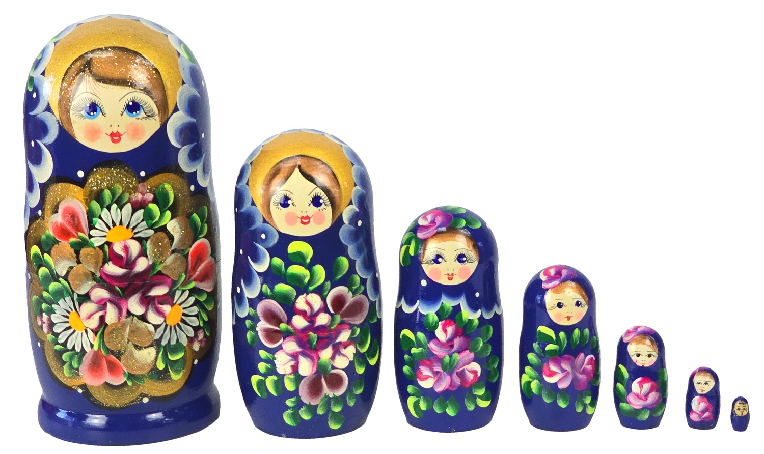Eredeti orosz fészkelő baba 22 cm, 7 darabos készlet