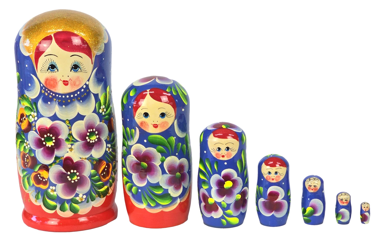 Eredeti orosz fészkelő baba 22 cm, 7 darabos készlet