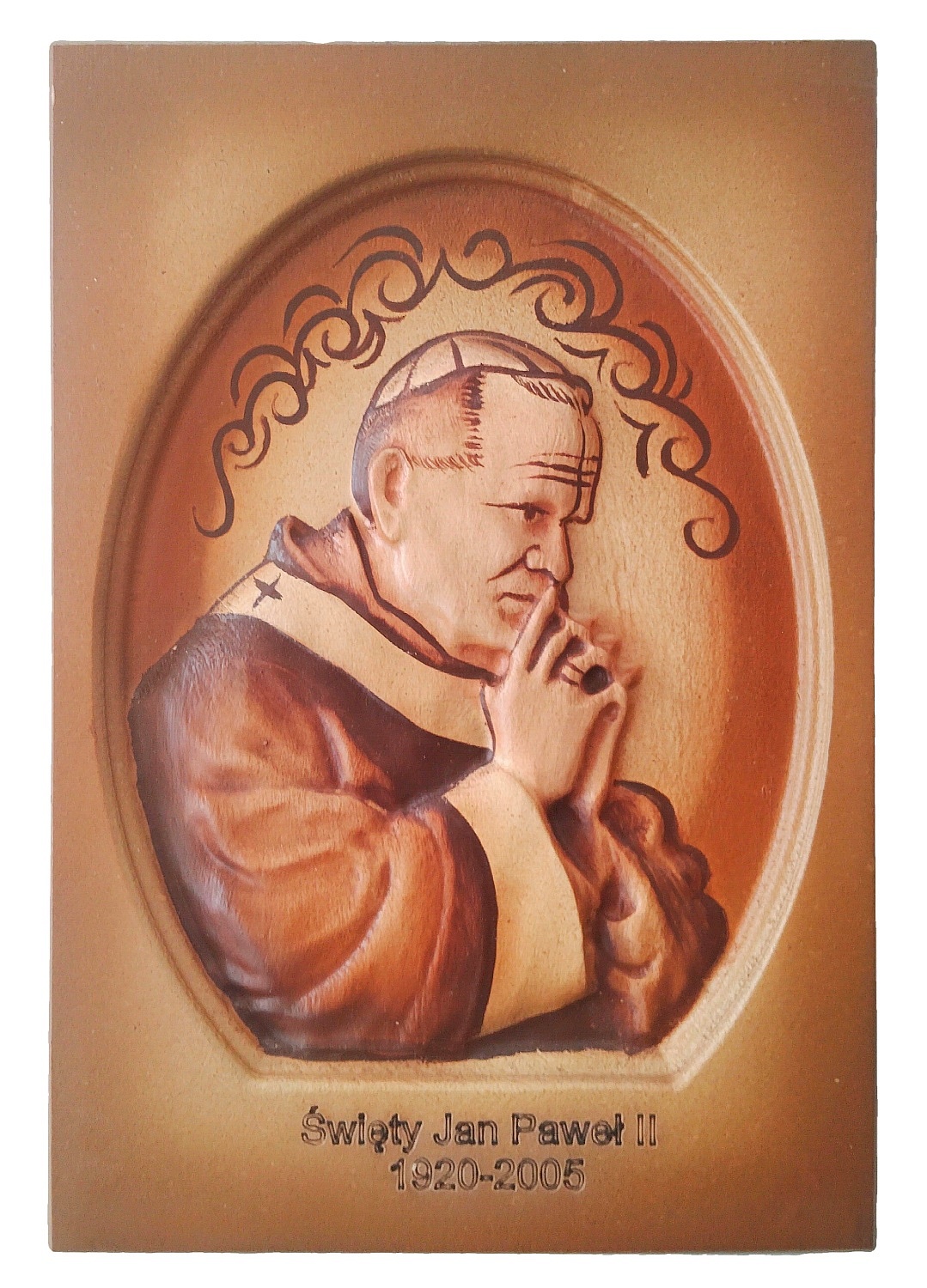 Faragott fa ikon – II. János Pál pápa