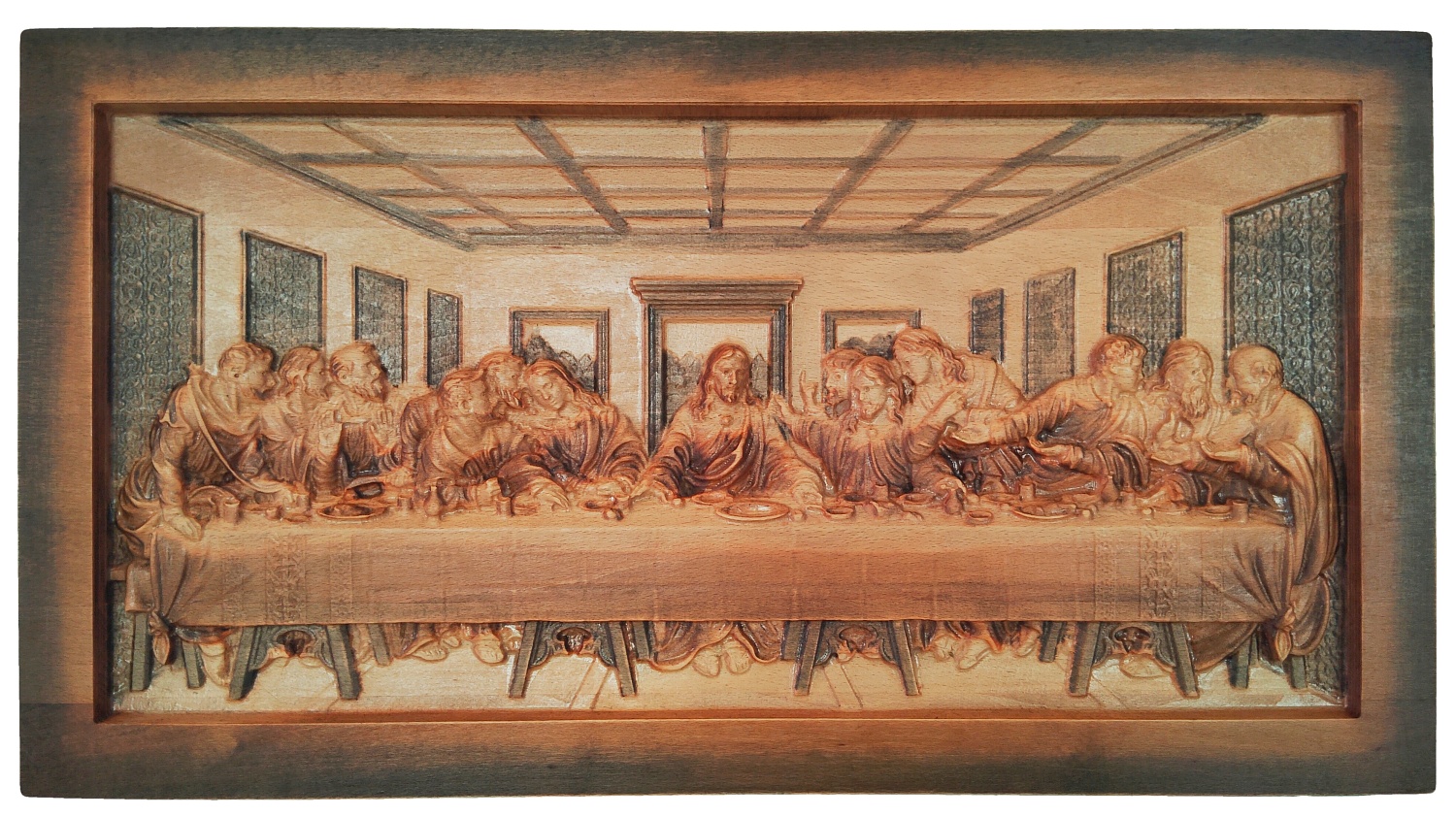 Fafestmény Az utolsó vacsora, 72 x 39 cm