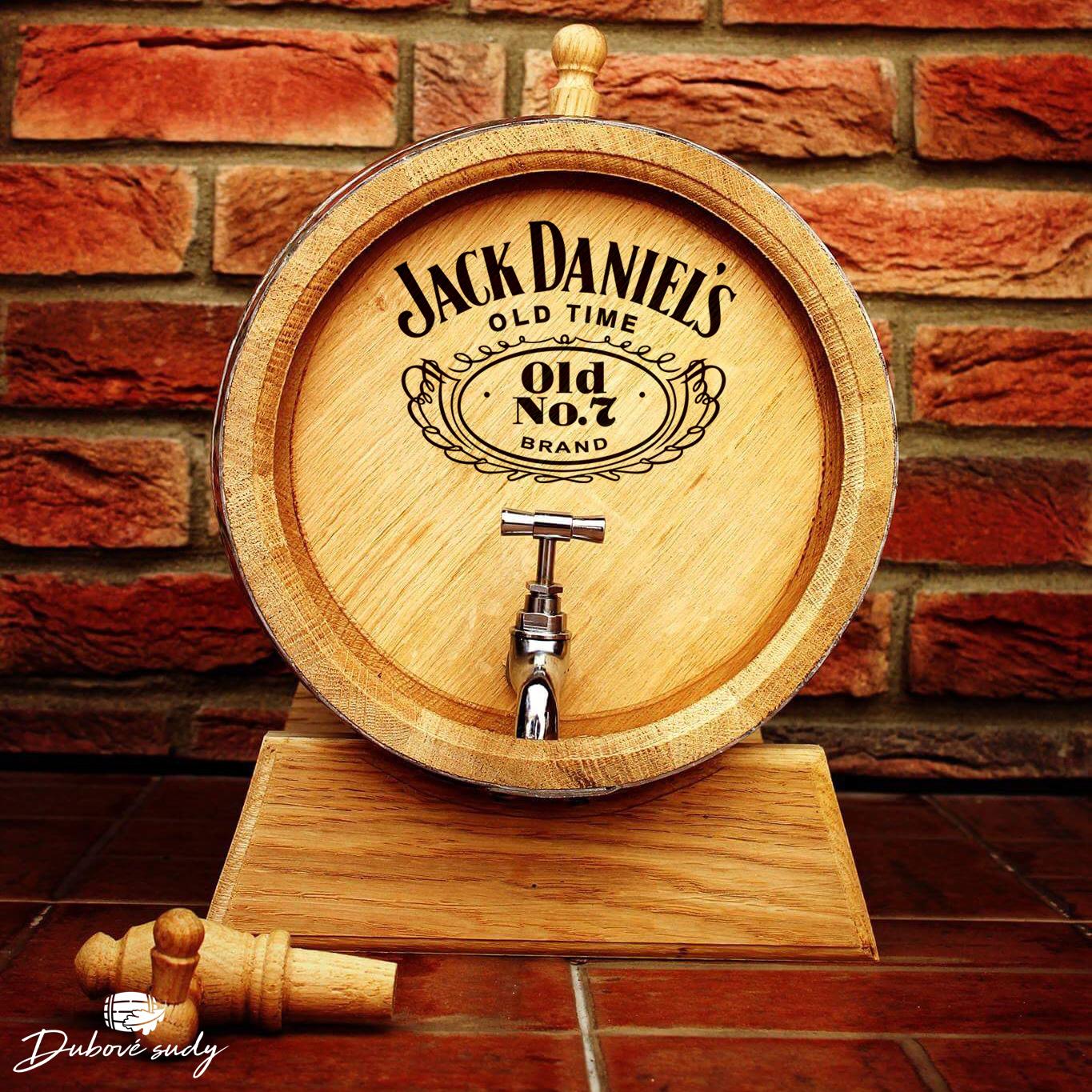 Kézzel készített fa Jack Daniels tölgyfa hordó csappal és állvánnyal