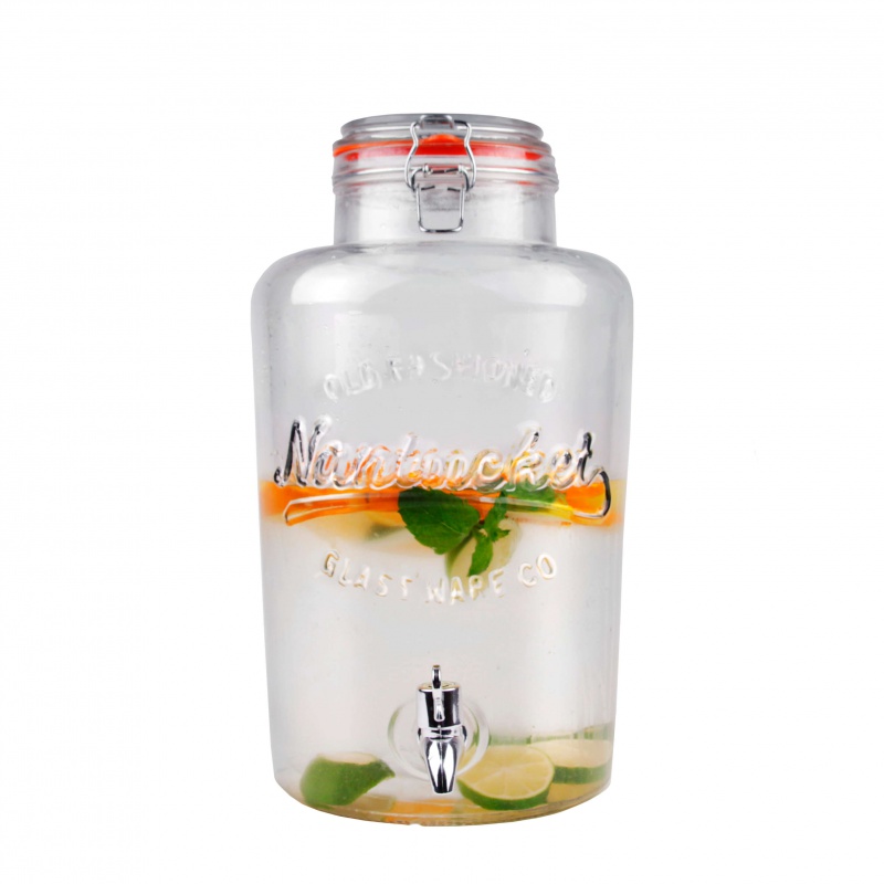 Üveg italtartály 8,45L csappal